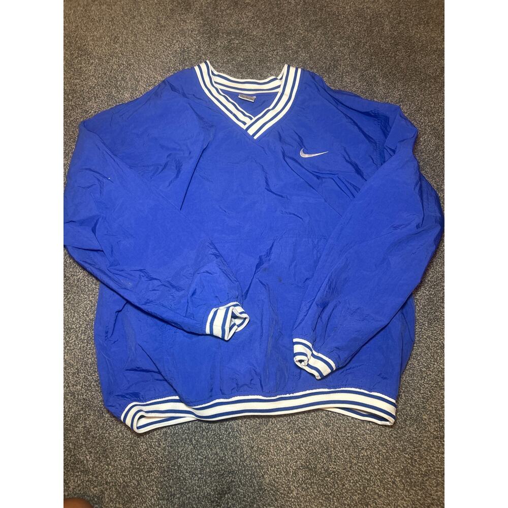 90's Vintage Nike Blue Windbreaker Jacket Size L